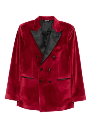 Reveres 1949 velvet double-breasted jacket - Red