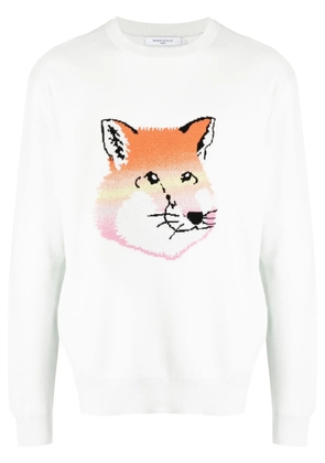 Maison Kitsuné Fox round-neck cotton jumper - Green