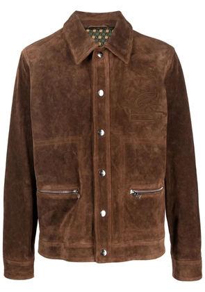 ETRO suede shirt jacket - Brown