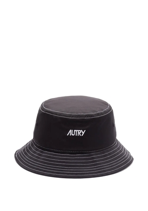 Autry logo-embroidered bucket hat - Black