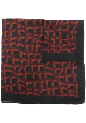 Tagliatore graphic-print scarf - Black