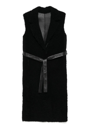Desa 1972 shearling sleeveless coat - Black