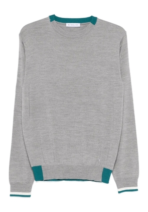 Manuel Ritz ribbed trim sweater - Grey