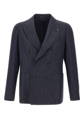 Tagliatore peak-lapel double-breasted blazer - Blue