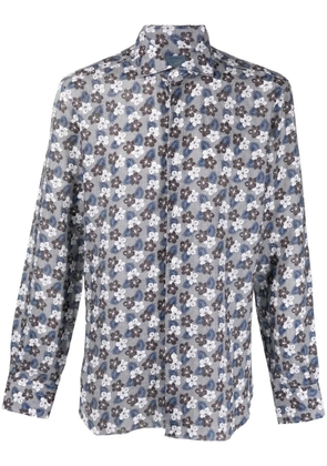 Barba long-sleeve linen shirt - Grey