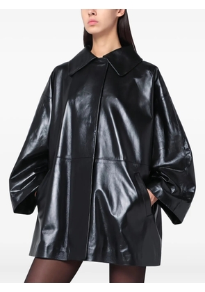 Cassell short leather jacket - Black