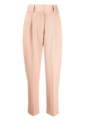 Forte Forte ribebd elasticated-waist tailored trousers - Neutrals