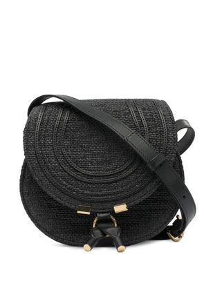 Chloé Marcie woven-detail flap shoulder bag - Black