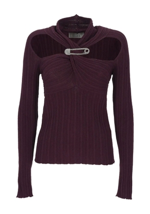 Giuseppe Di Morabito cut-out embellished knitwear - Purple