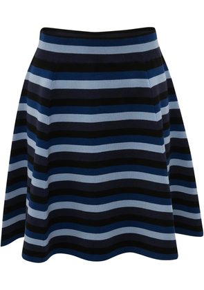 JW Anderson striped flared miniskirt - Blue