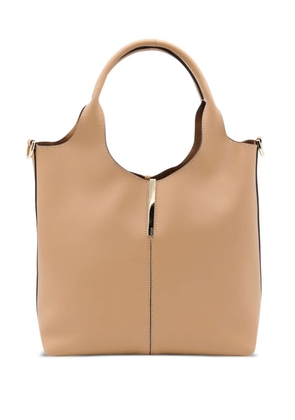 Tod's small top-handle gold-bar tote bag - Brown