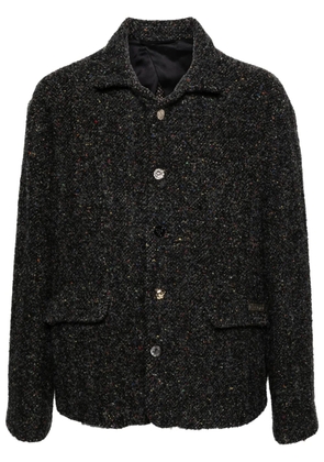 4SDESIGNS bouclé single-breasted blazer - Black