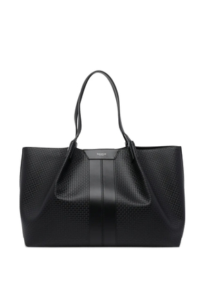 Serapian textured leather trim shoulder bag - Black