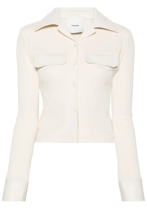 Nanushka button-up organic cotton T-shirt - Neutrals