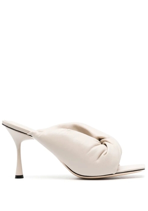 Studio Amelia Croissant 100mm mules - Neutrals