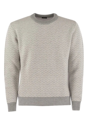 Kiton chevron ribbed sweater - Neutrals