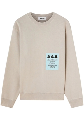 AMBUSH Pass-print cotton sweatshirt - Neutrals