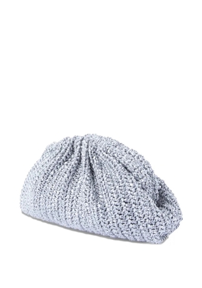 Maria La Rosa crochet clutch bag - Silver