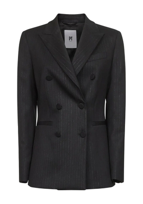 PT Torino pinstripe double-breasted blazer - Black
