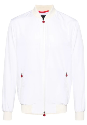 Kiton zipped bomber jacket - White