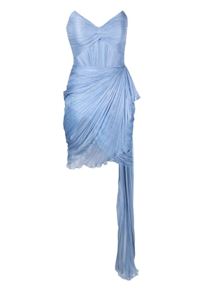 Iris Serban Zay strapless draped dress - Blue