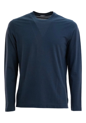 Zanone long-sleeve crew-neck T-shirt - Blue