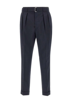 Officine Generale pleated belted trousers - Blue