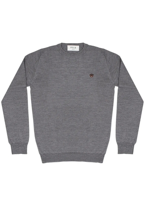 PELO FOUNDATION dog-appliqué jumper - Grey