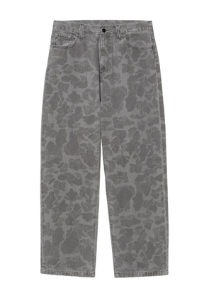 Carhartt WIP logo-patch abstratc-pattern trousers - Grey
