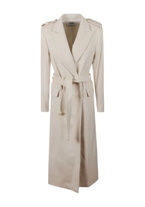 DONDUP epaulettes belted coat - Neutrals
