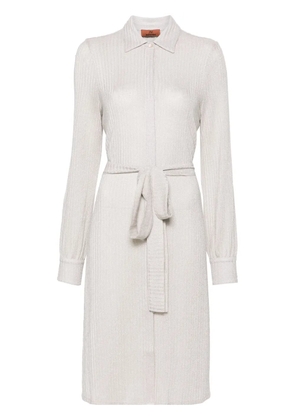 Missoni lamé-effect belted shirtdress - Neutrals
