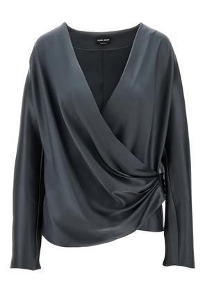 Giorgio Armani draped blouse - Grey