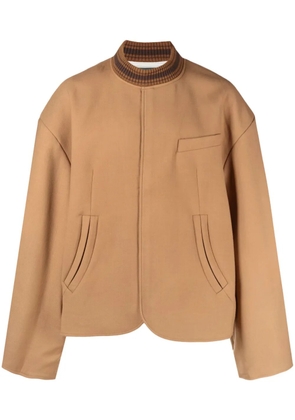 NAMESAKE Galen ribbed-trim jacket - Brown