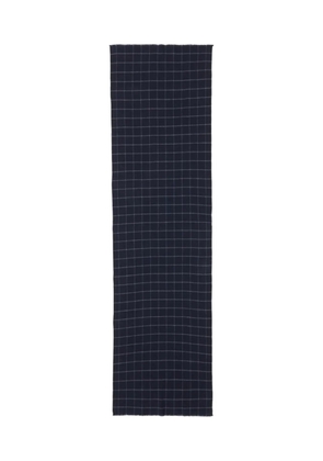 Fedeli check-pattern scarf - Blue