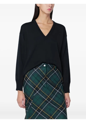 Roberto Collina V-neck split-cuff pullover - Blue