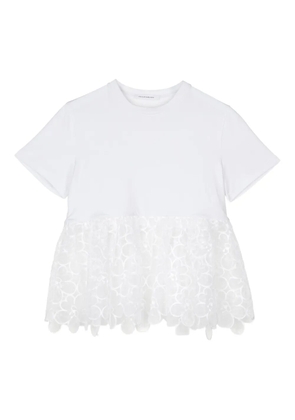 Cecilie Bahnsen Conni lace-panel T-shirt - White