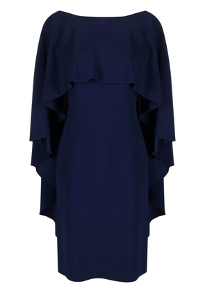 Alberta Ferretti layered cape dress - Blue