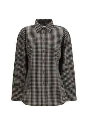 Róhe shaped check shirt - Black