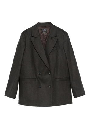 A.P.C. double-breasted wool blazer - Brown
