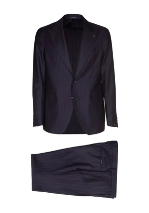 Tagliatore single-breasted pinstripe-pattern suit - Blue