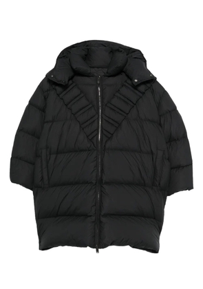 RAXXY hooded oversized coat - Black