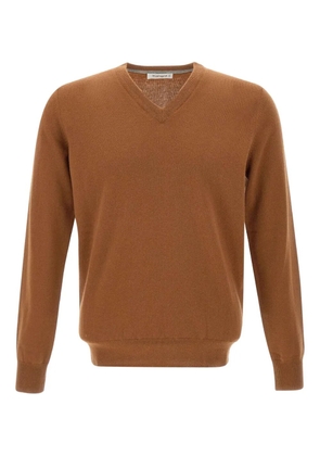 Kangra V-neck knitted sweater - Brown