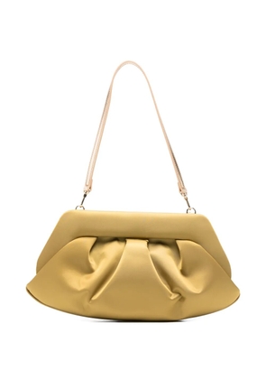 Themoirè gathered clutch bag - Brown