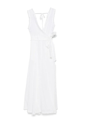 P.A.R.O.S.H. fringe-detailed midi dress - White
