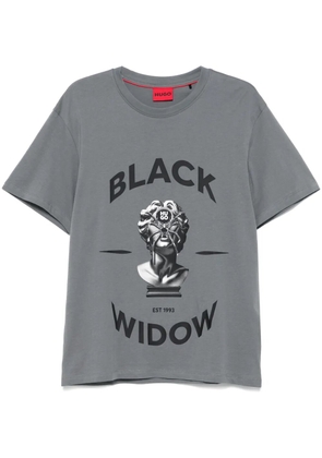 HUGO spider-print cotton T-shirt - Grey