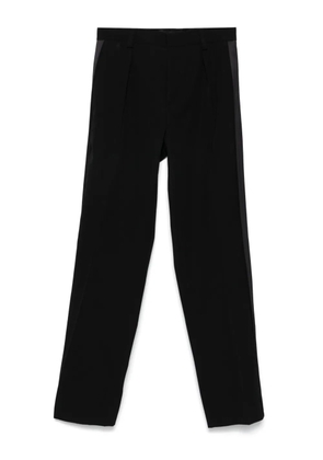 Casablanca pleated side-stripe trousers - Black