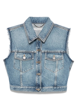 Alessandra Rich cropped waistcoat - Blue