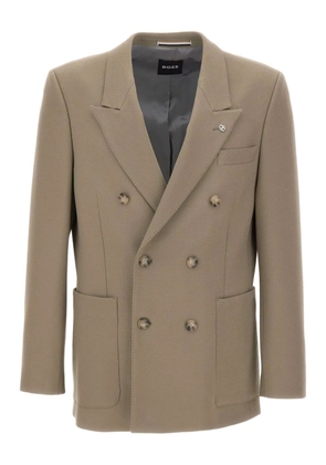 BOSS double-breasted peak-lapel blazer - Brown