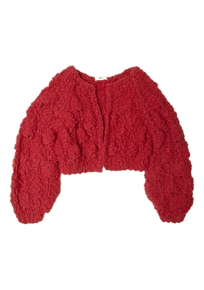 Muller Of Yoshiokubo Bumpy knit cardigan - Red