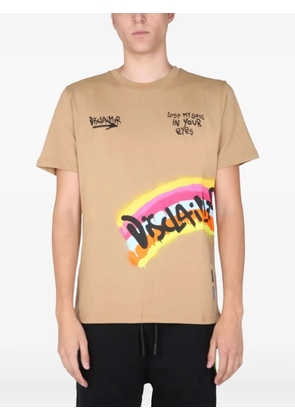 DISCLAIMER graphic-print T-shirt - Neutrals